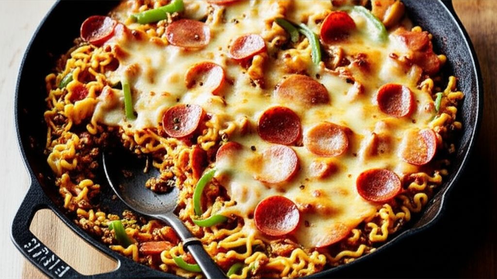 Beefy Italian Ramen Skillet