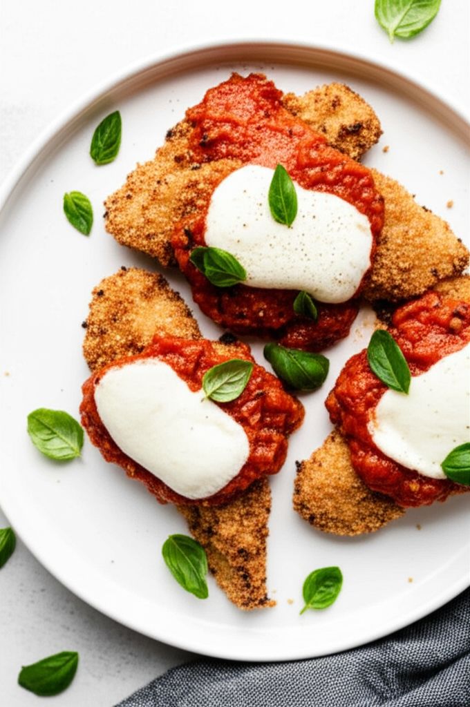 Crispy Italian Chicken Topped with Mozzarella