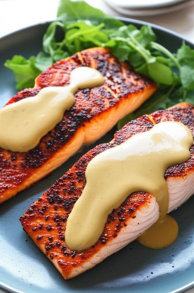 Garam Masala Seared Salmon with Coconut-Curry Butter