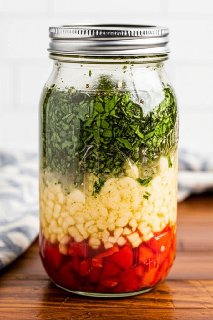 Garlic Bell Pepper Vinaigrette
