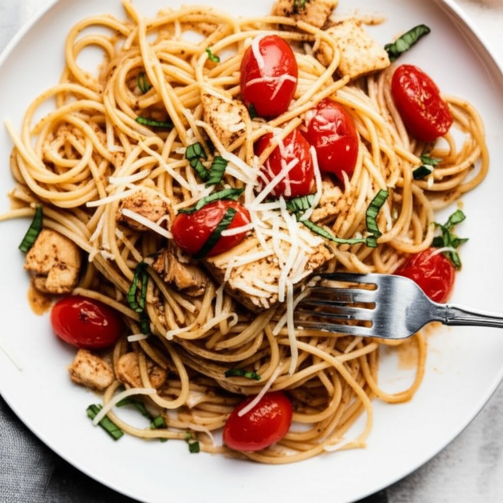 Greg's Easy Spaghetti with Balsamic Chicken