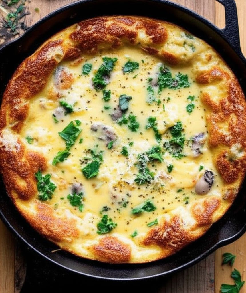 Hangtown Fry with Parmesan and Fresh Herbs
