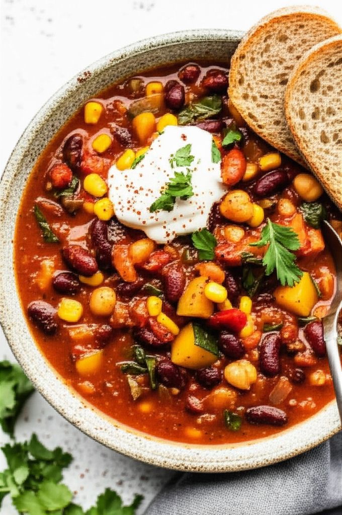 Homemade Slow Cooker Vegan Chili