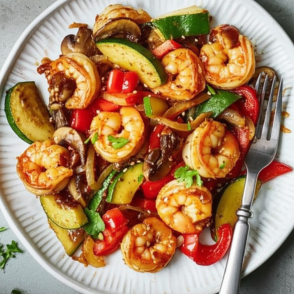 Honey-Ginger Shrimp and Vegetables