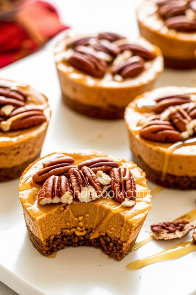 Keto Mini Pumpkin-Pecan Cheesecakes