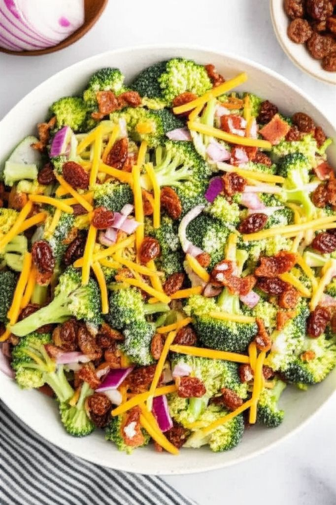 Martie's Broccoli Salad with Bacon and Cheese