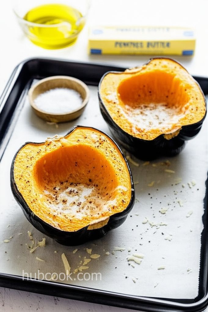 Roasted Acorn Squash with Parmesan Cheese