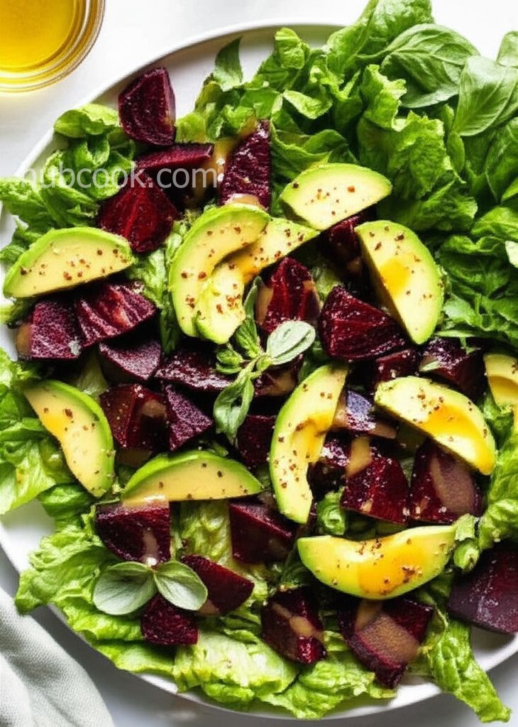 Roasted Beet and Avocado Salad