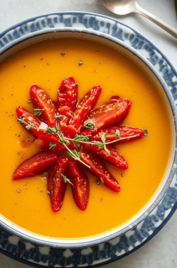 Roasted Garden Tomato Basil Soup