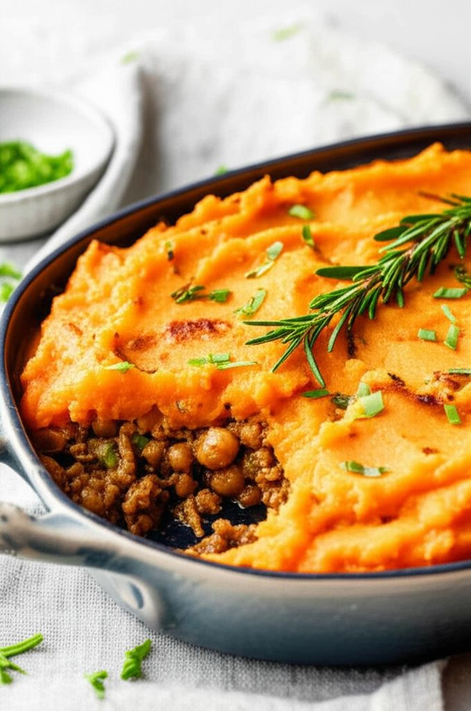 Shepherd's Pie with Ground Lamb and Sweet Potatoes