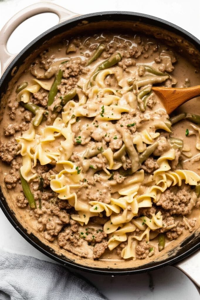 Simple Ground Beef Stroganoff
