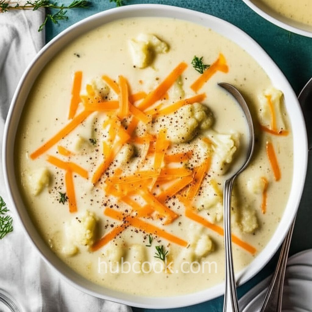 Slow Cooker Creamy Cauliflower Soup