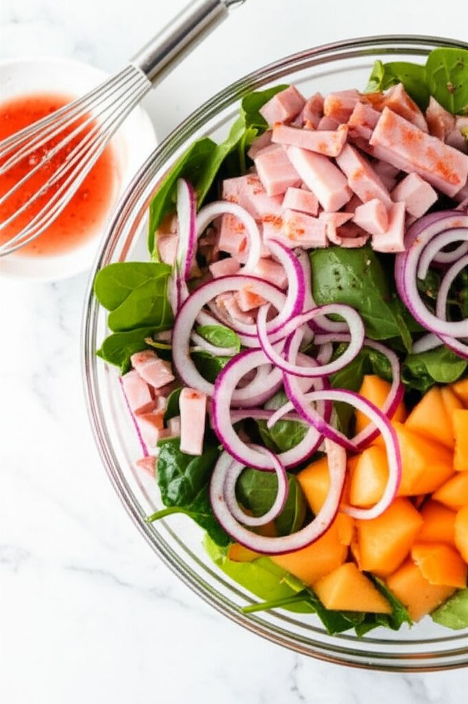 Springtime Ham and Spinach Salad