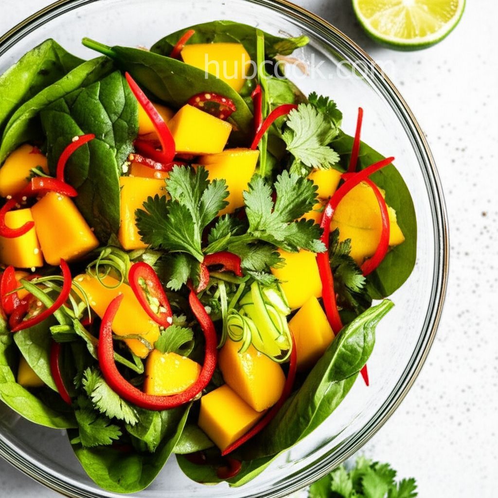 Thai-Inspired Spinach and Mango Salad