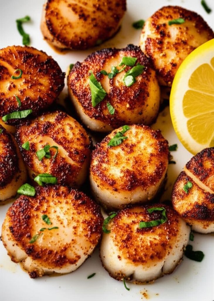 Air Fryer Spicy Bay Scallops