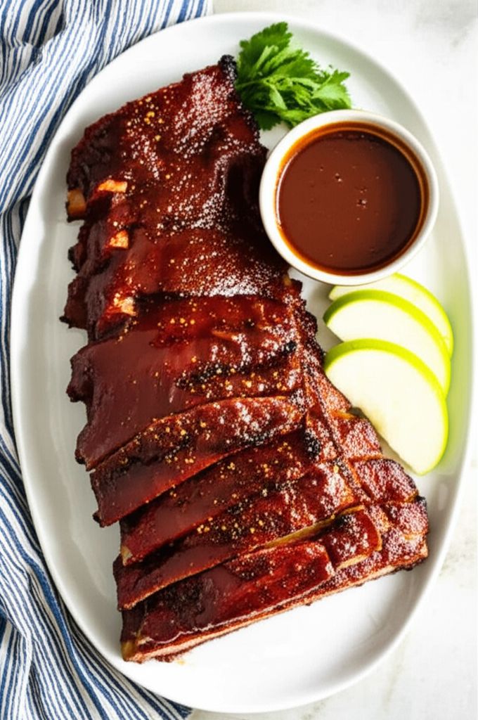 Apple and BBQ Sauce Baby Back Ribs