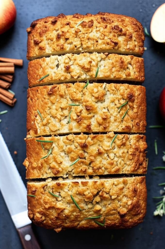 Apple, Cheddar, and Rosemary Beer Bread