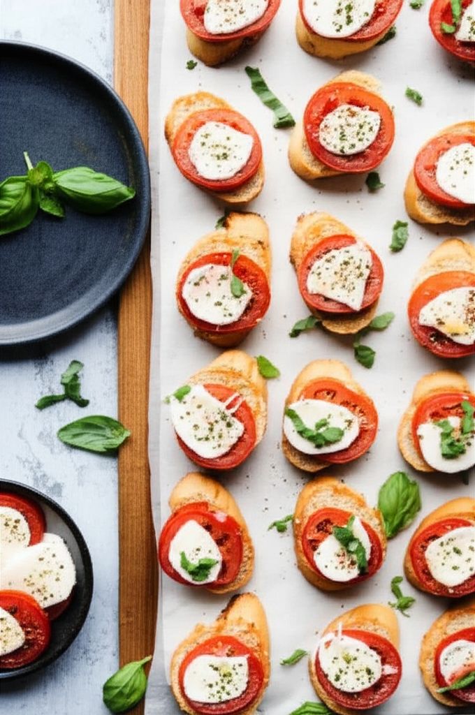 Baked Caprese Crostini