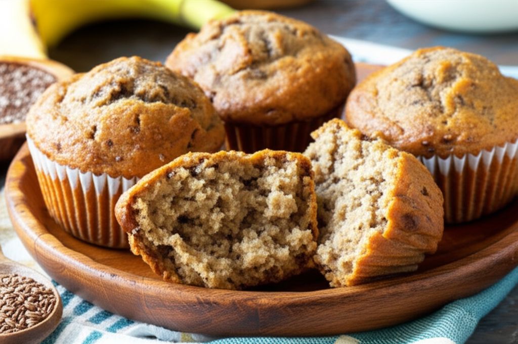 Banana and Flax Seed Muffins