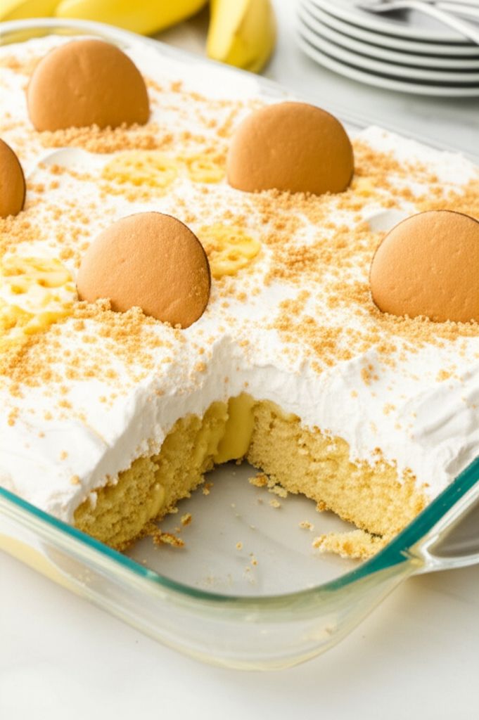 Banana Pudding Poke Cake