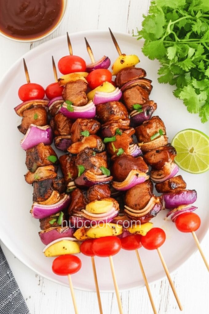 BBQ Teriyaki Pork Kabobs