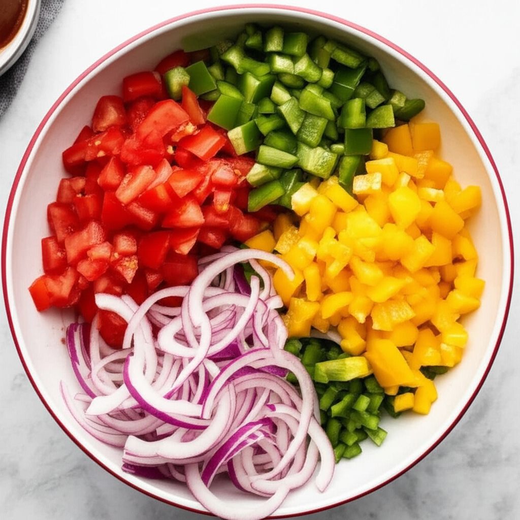 Bell Pepper, Tomato, and Feta Salad