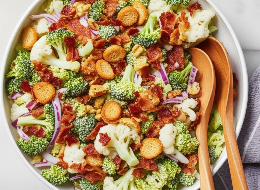 Broccoli and Cauliflower Salad