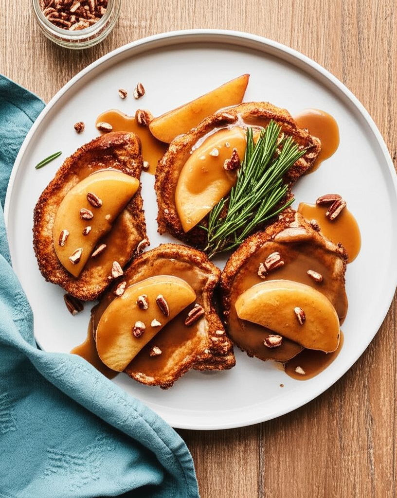 Caramel Apple Pork Chops