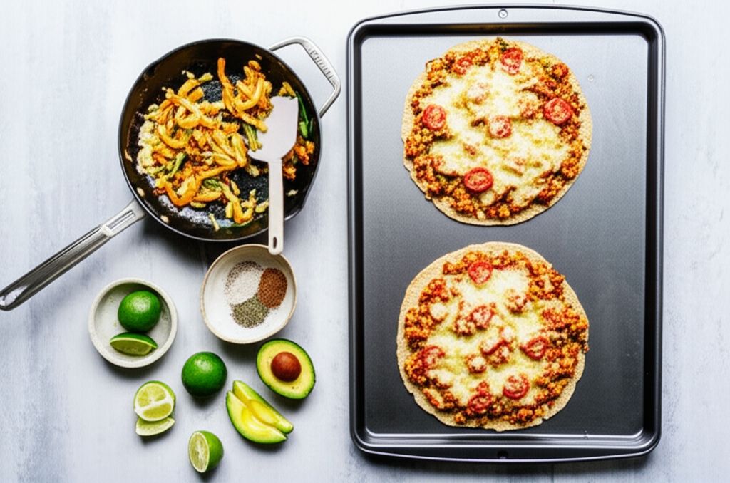 Chicken Fajita Cauliflower Pizza