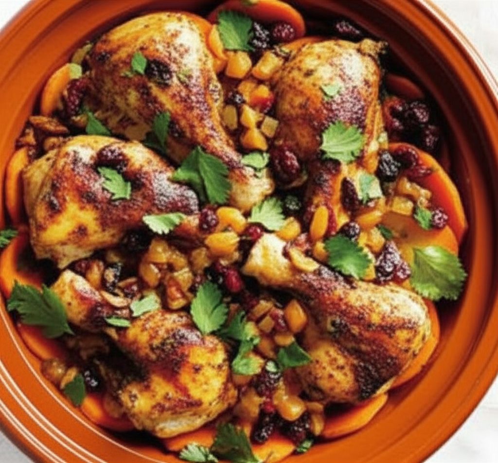 Chicken Tagine with Dried Cranberries