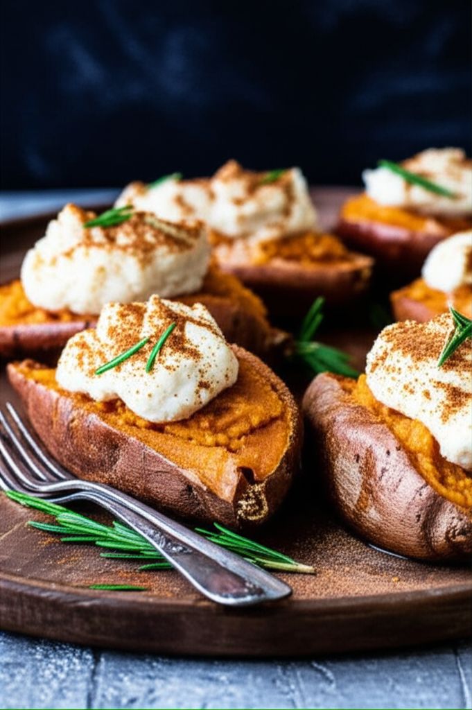 Cinnamon Scented Stuffed Sweet Potatoes