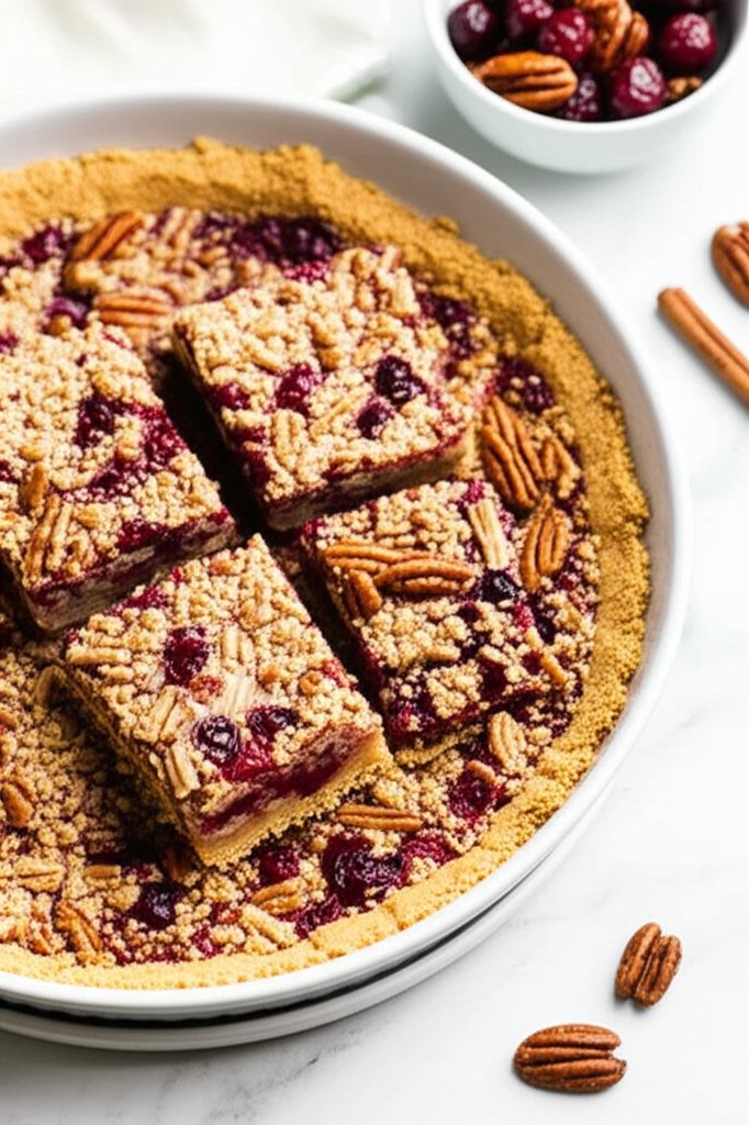 Coconut-Cranberry Bars with Pecans