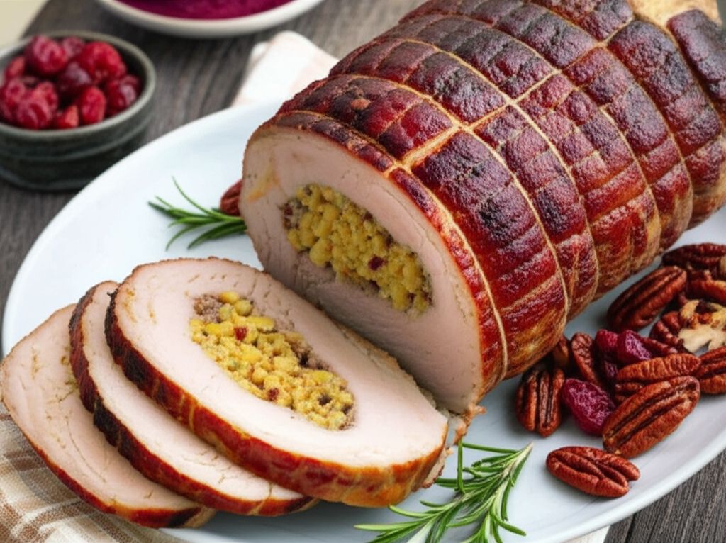 Cranberry Apple Stuffed Pork Loin