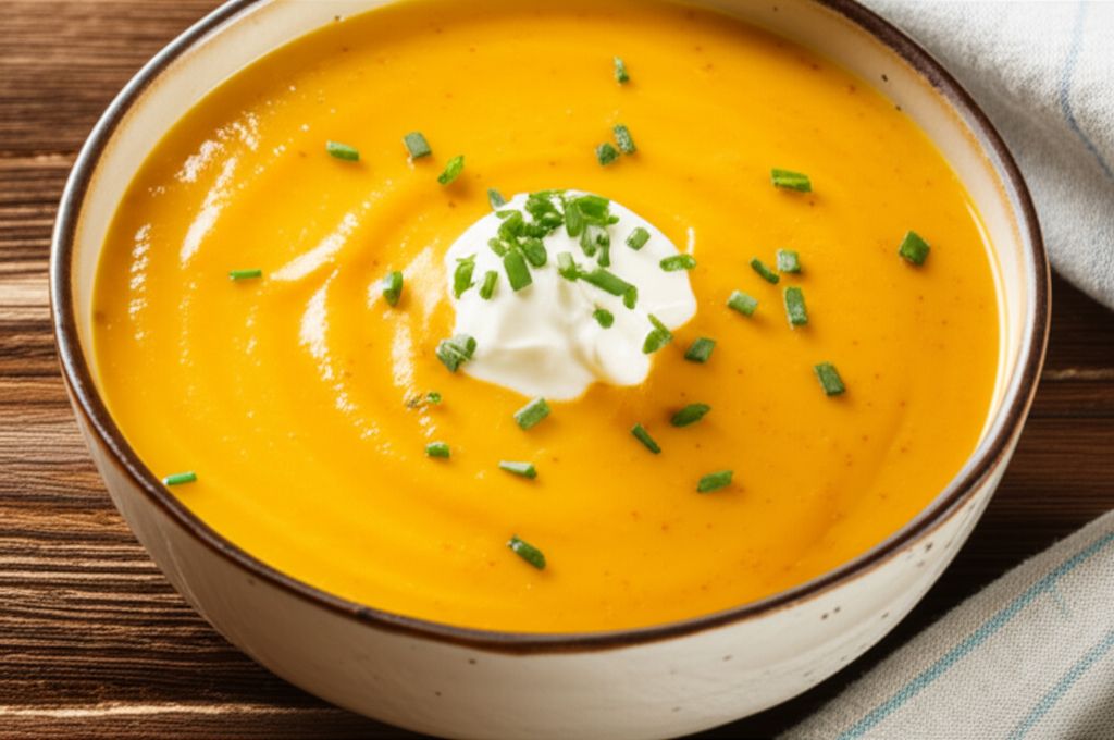 Curried Pumpkin Soup with Chives