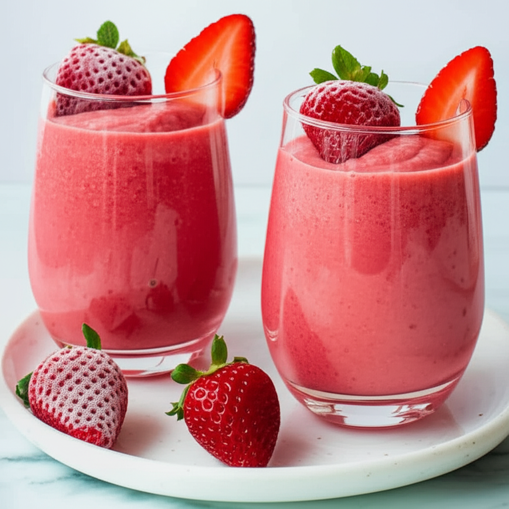 Energetic Strawberry Smoothie