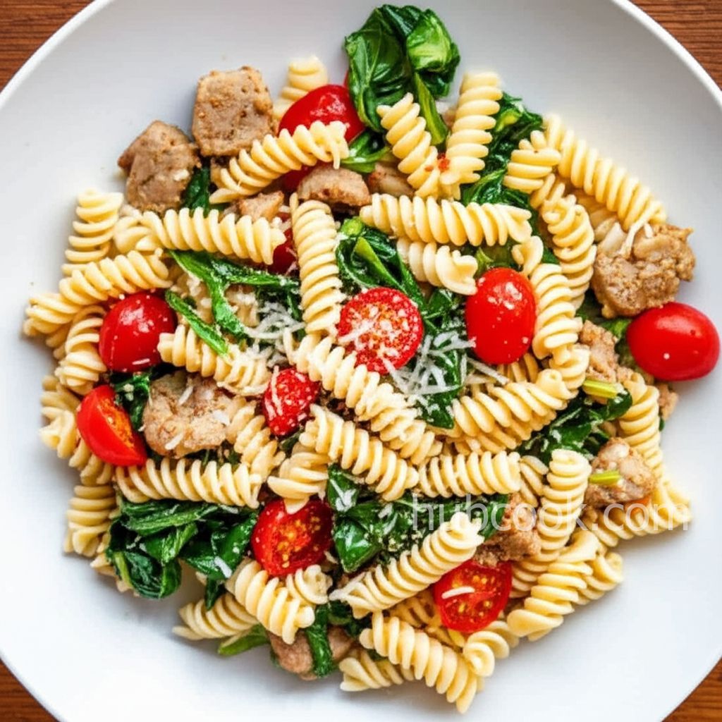 Fusilli with Grape Tomatoes and Sausage