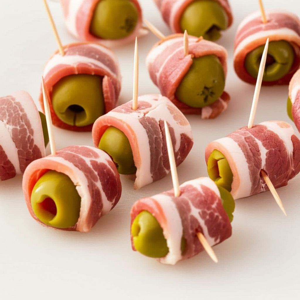 Grilled Bacon-Wrapped Olives