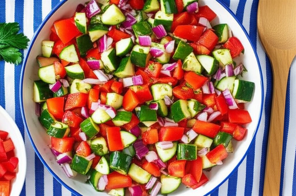 Israeli Tomato and Cucumber Salad