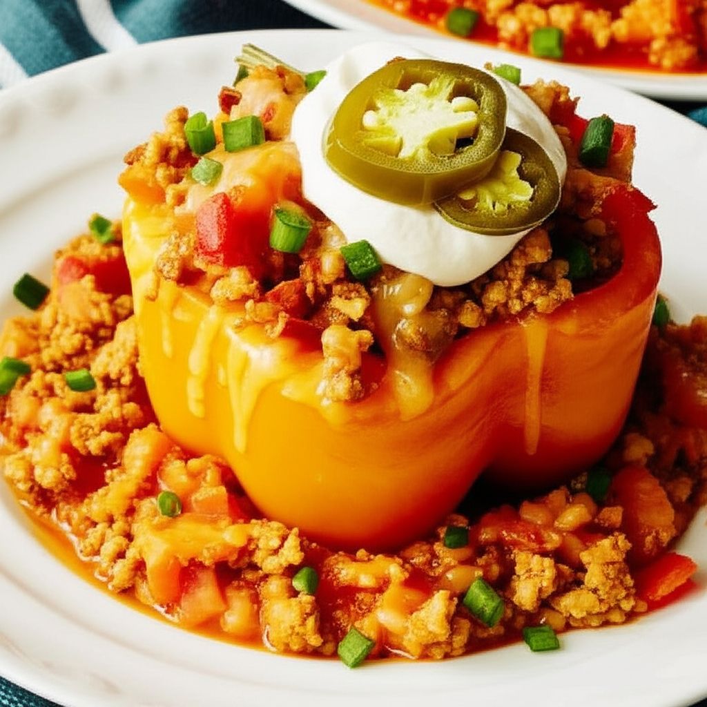 Low Carb Turkey-Stuffed Peppers
