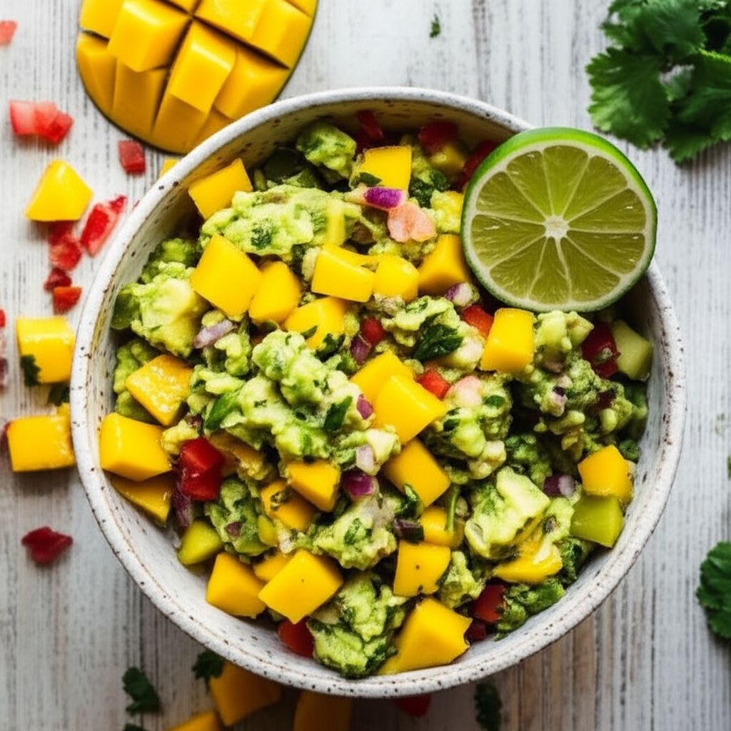 Mango-Tomatillo Guacamole