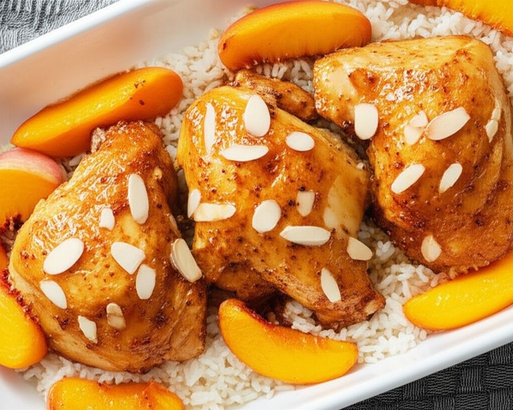 Moroccan Peach Roasted Chicken