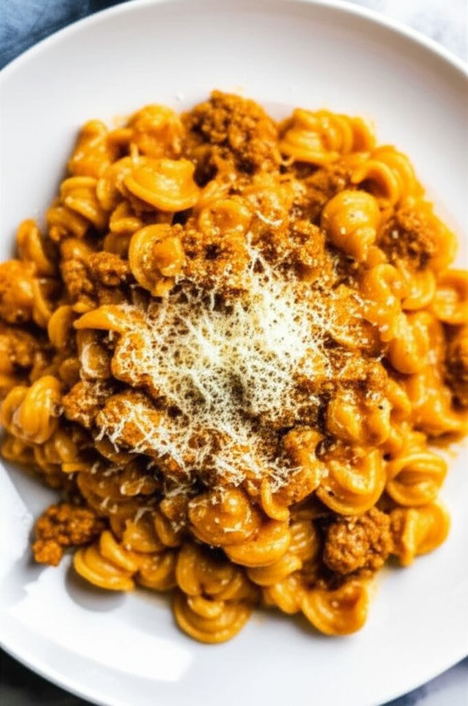 Pasta with Italian Sausage and Pumpkin Sauce