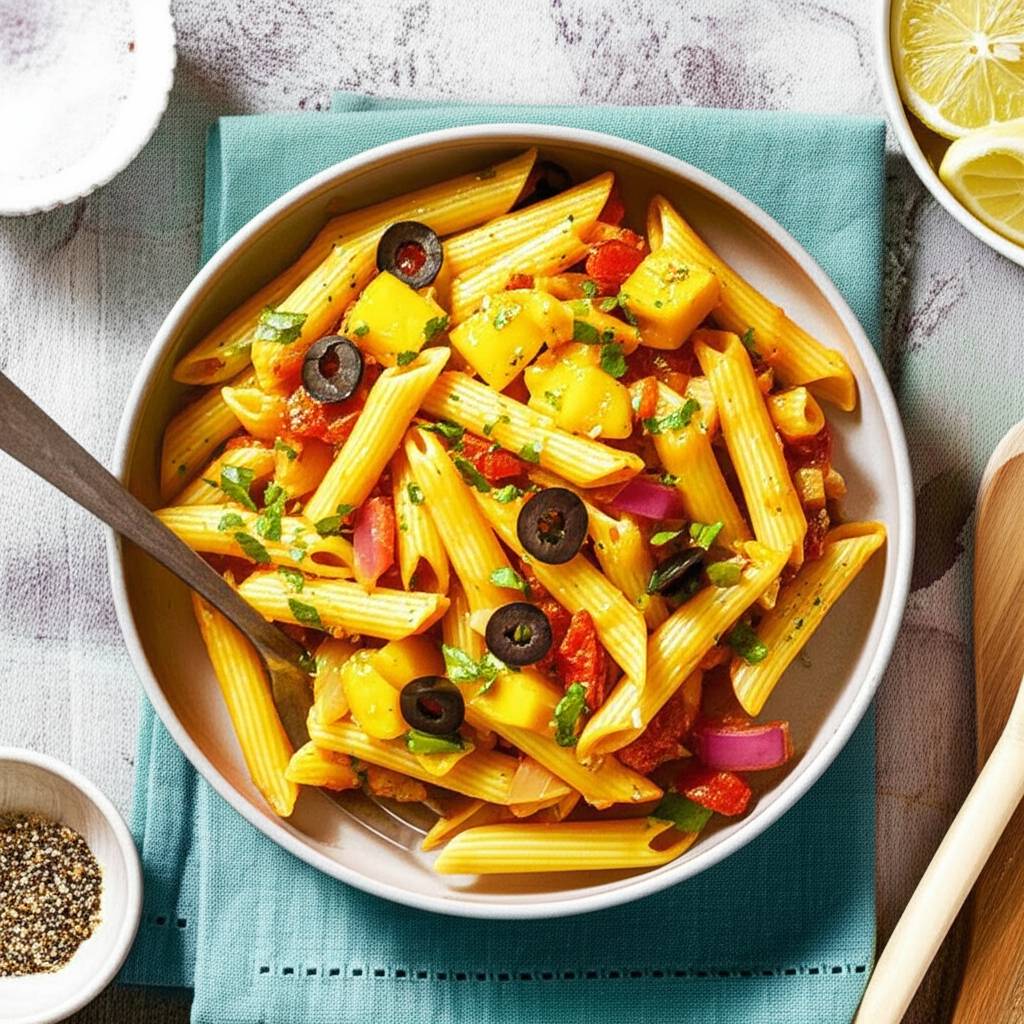 Penne with Mango Chile Sauce