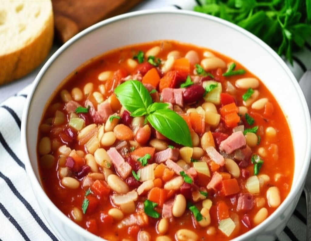 Prosciutto Fave Minestrone alla Riso