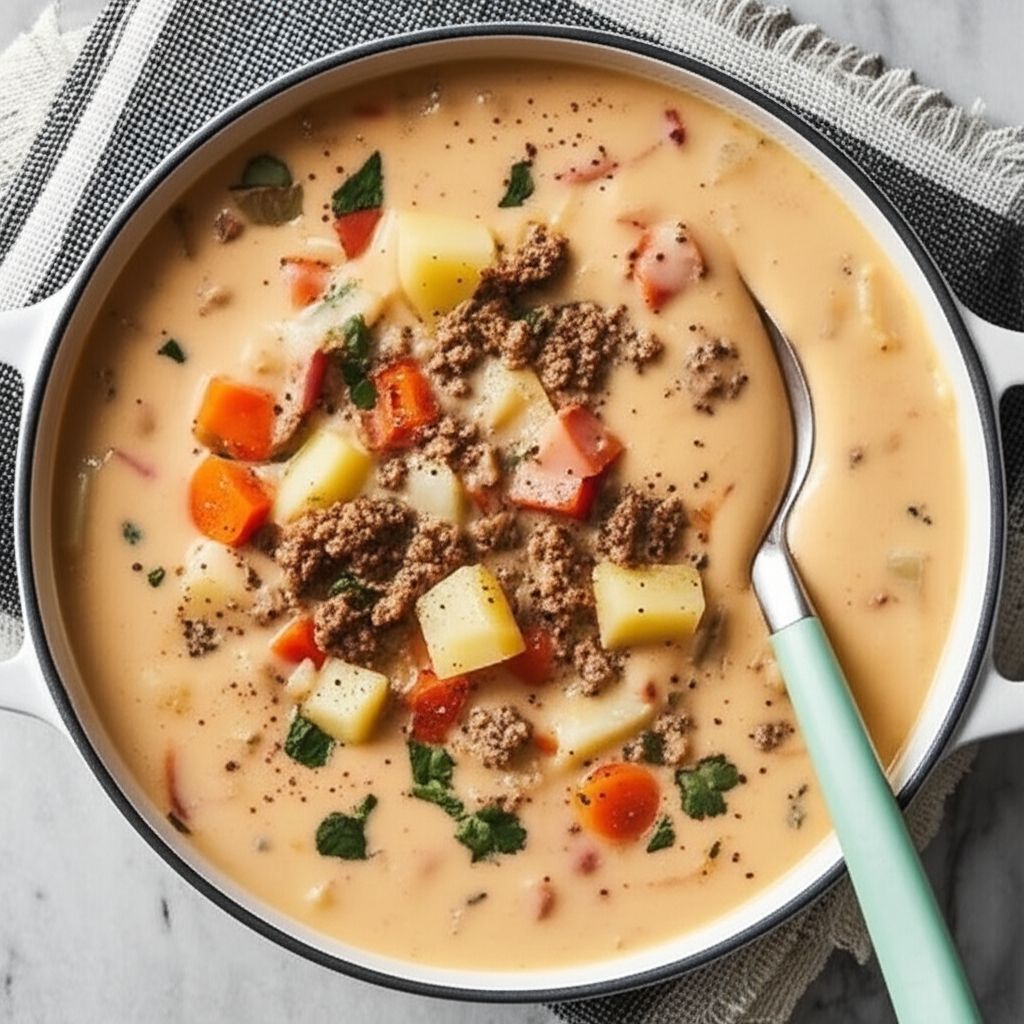 Savory, Zesty Cream of Potato Soup