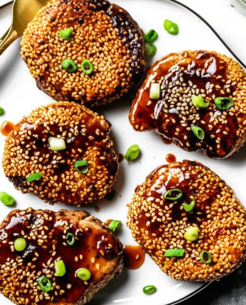 Sesame Sake Pork Medallions