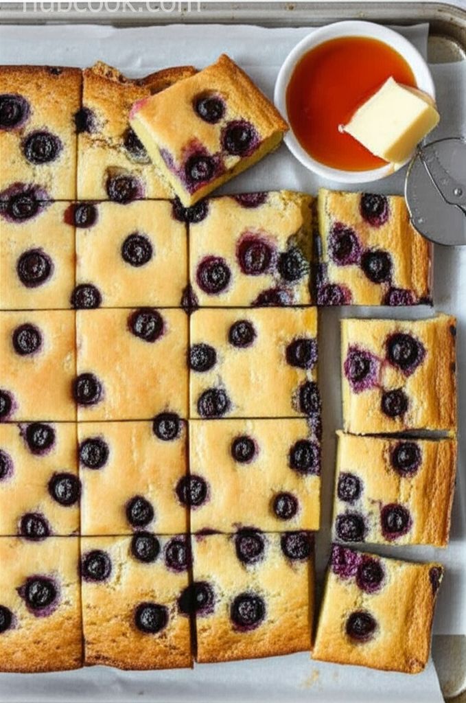 Sheet Pan Blueberry Pancakes