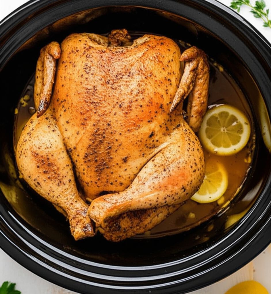 Slow Cooker Lemon Pepper Chicken