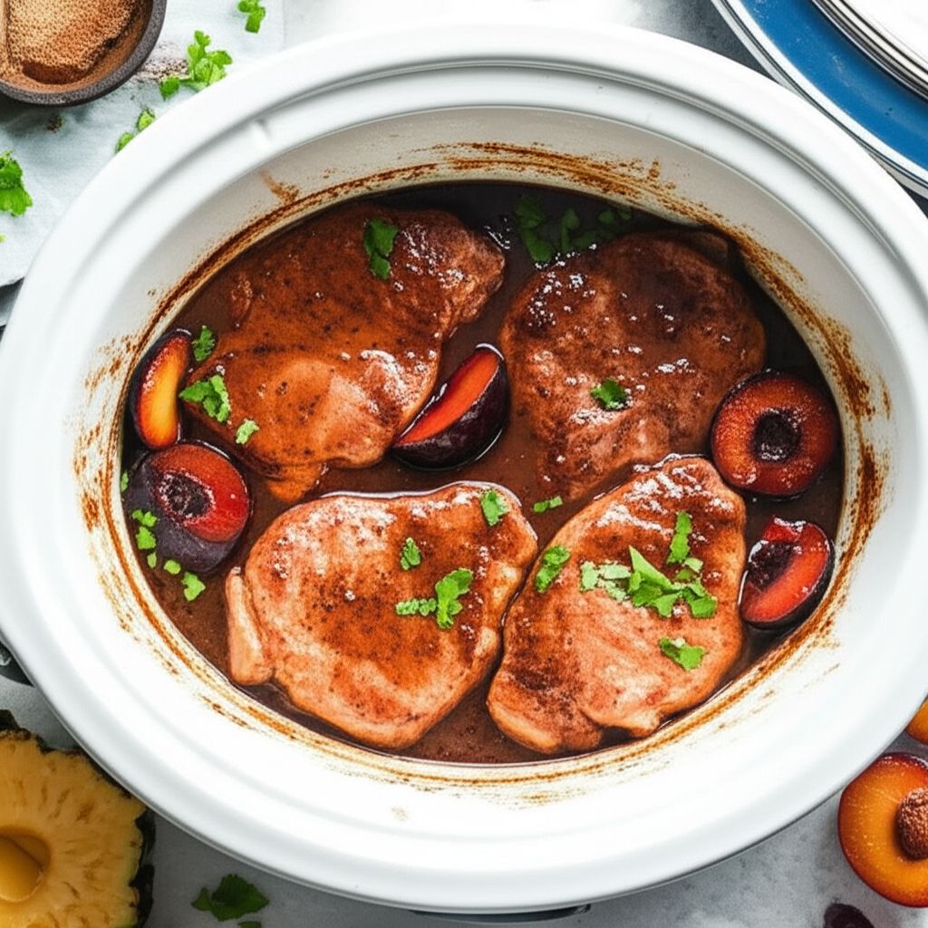 Spiced Plum Pork Chops