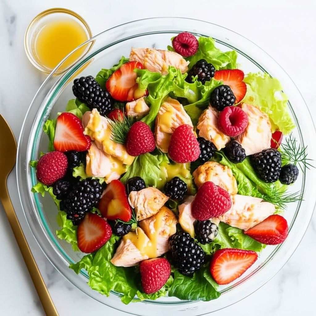 Summer Berry Salad with Salmon